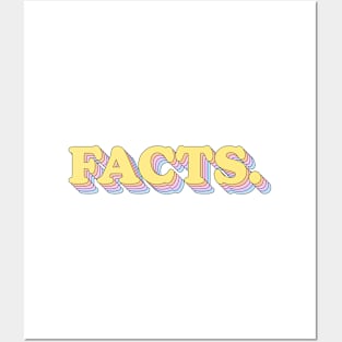 Facts Light Colors Retro Posters and Art